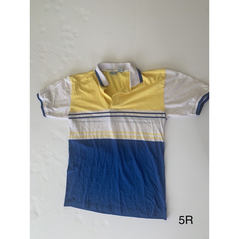 Vintage‎ 90’s Men 1/4 Button Members Only Striped Polo Short Sleeve Shirt Size M